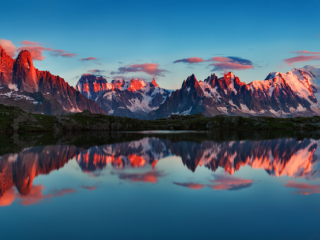 Mont Blanc, Alpy, Francúzsko, Chamonix