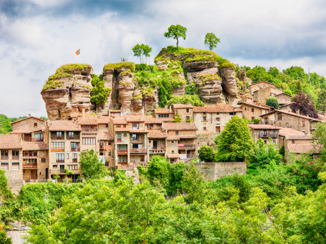 Rupit, Katalánsko, Španielsko, dedina, cestovanie, dovolenka