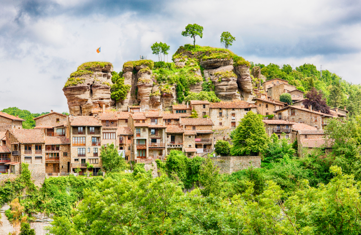 Rupit, Katalánsko, Španielsko, dedina, cestovanie, dovolenka