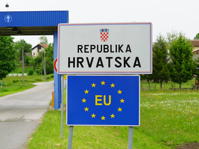 Hraničný prechod v Chorvátsku - ilustračné foto.
