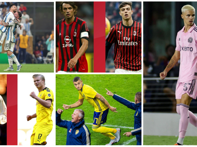koláž futbal otec syn