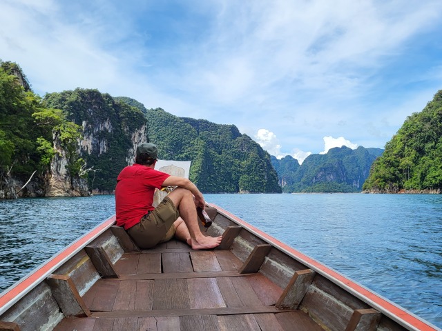 NP Khao Sok, Thajsko, loď, loďka, jazero, Ázia, exotika