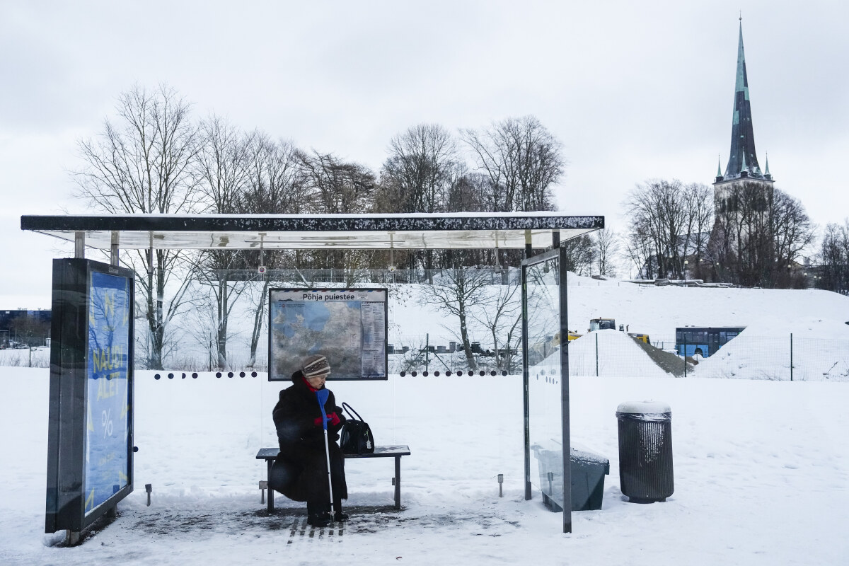 Estónsko Tallinn počasie sneh