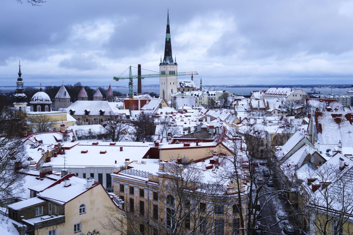 Estónsko Tallinn počasie sneh