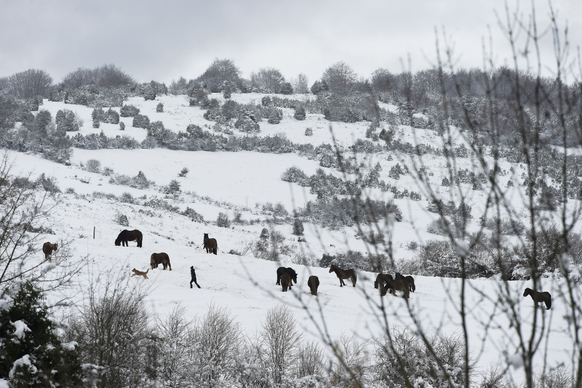 Španielsko sever počasie ochladenie sneh