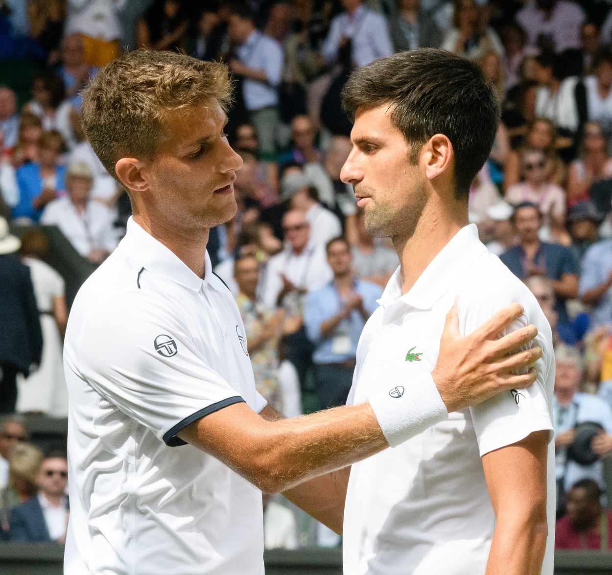 Martin Kližan a Novak Djokovič.
