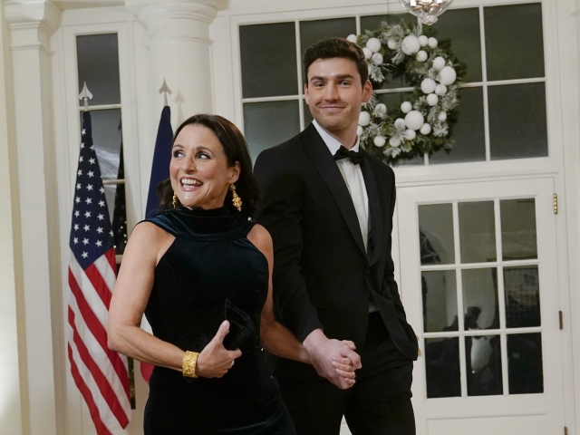 Julia Louis-Dreyfus a jej syn Charlie Hall