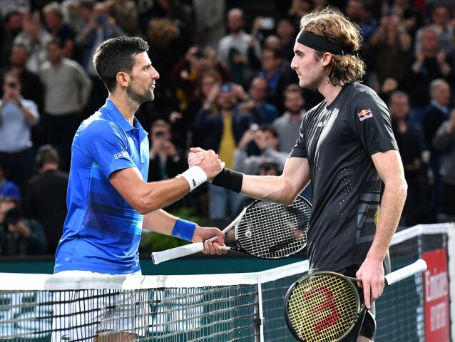 Novak Djokovič a Stefanos Tsitsipas.