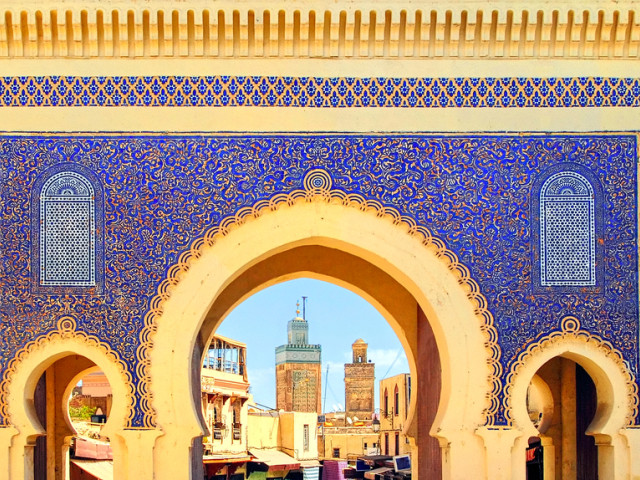 Modrá brána, Bab Boujelud, Fes, Maroko, moslimovia, islam,