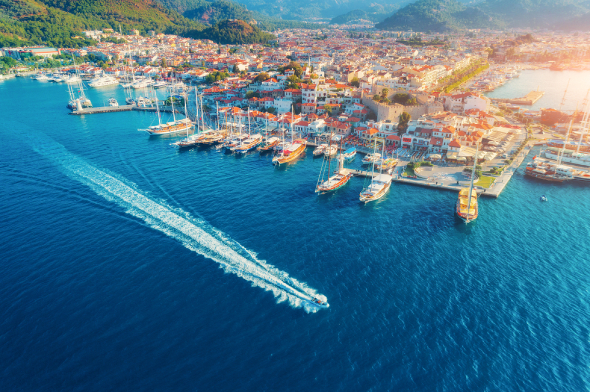 Marmaris, Turecko, more, dovolenka, člny, prístav, lode, cestovanie, turizmus,