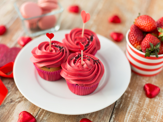 Valentínsky cupcake