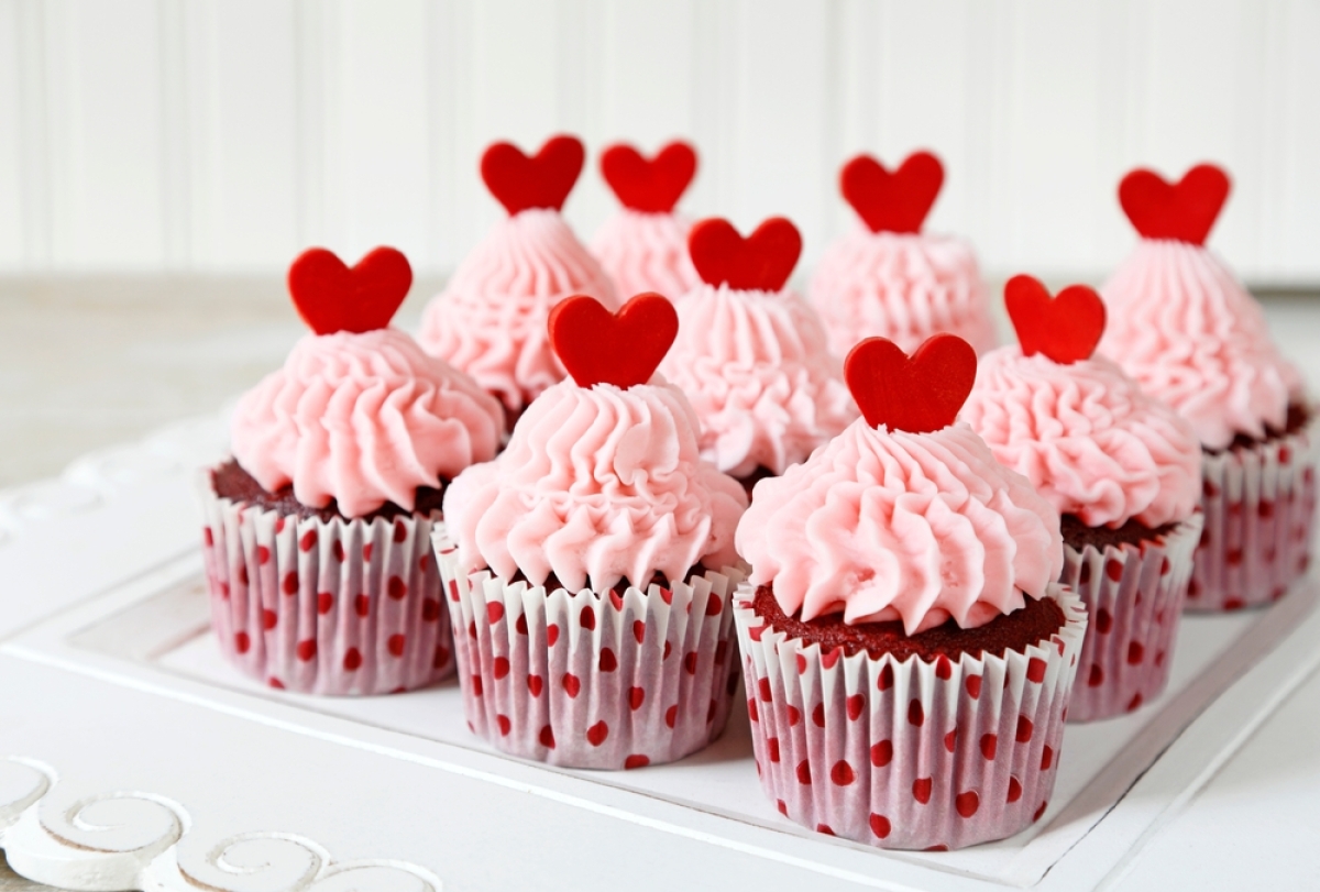 Valentínsky cupcake