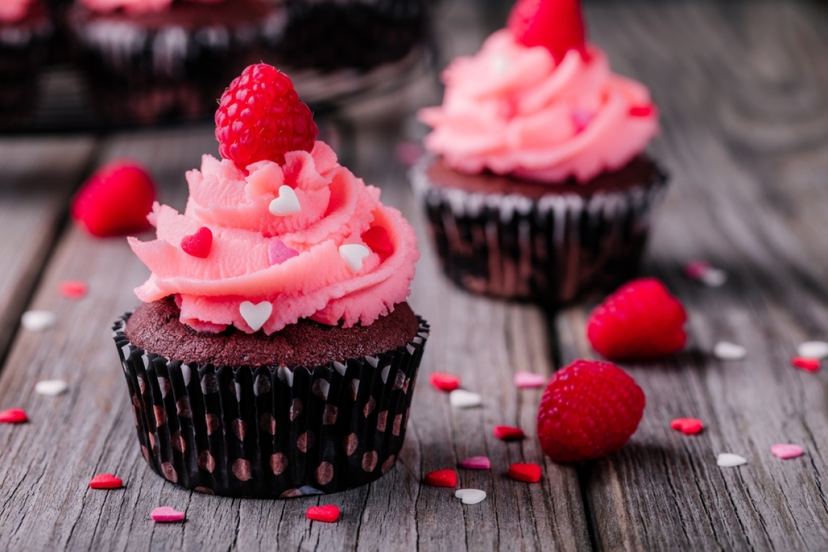 Valentínsky cupcake