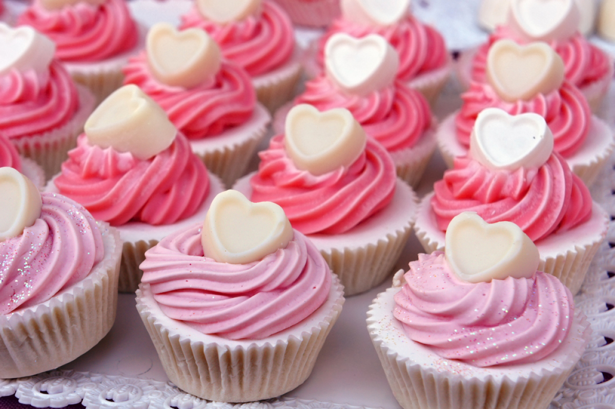 Valentínsky cupcake