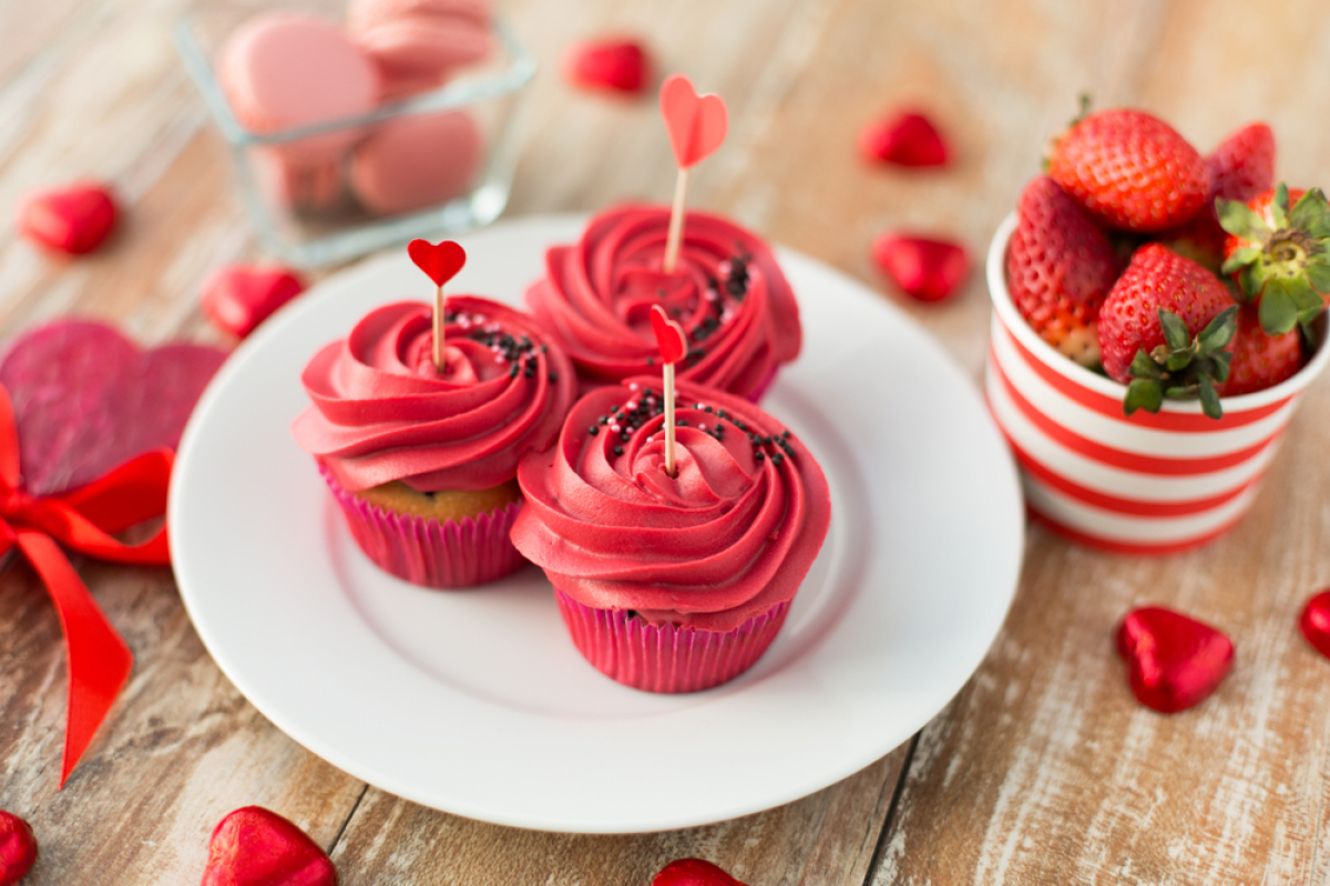 Valentínsky cupcake