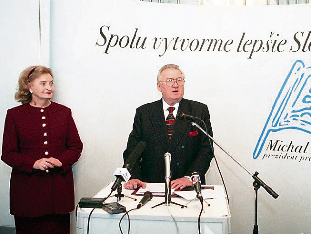 Michal Kováč s manželkou