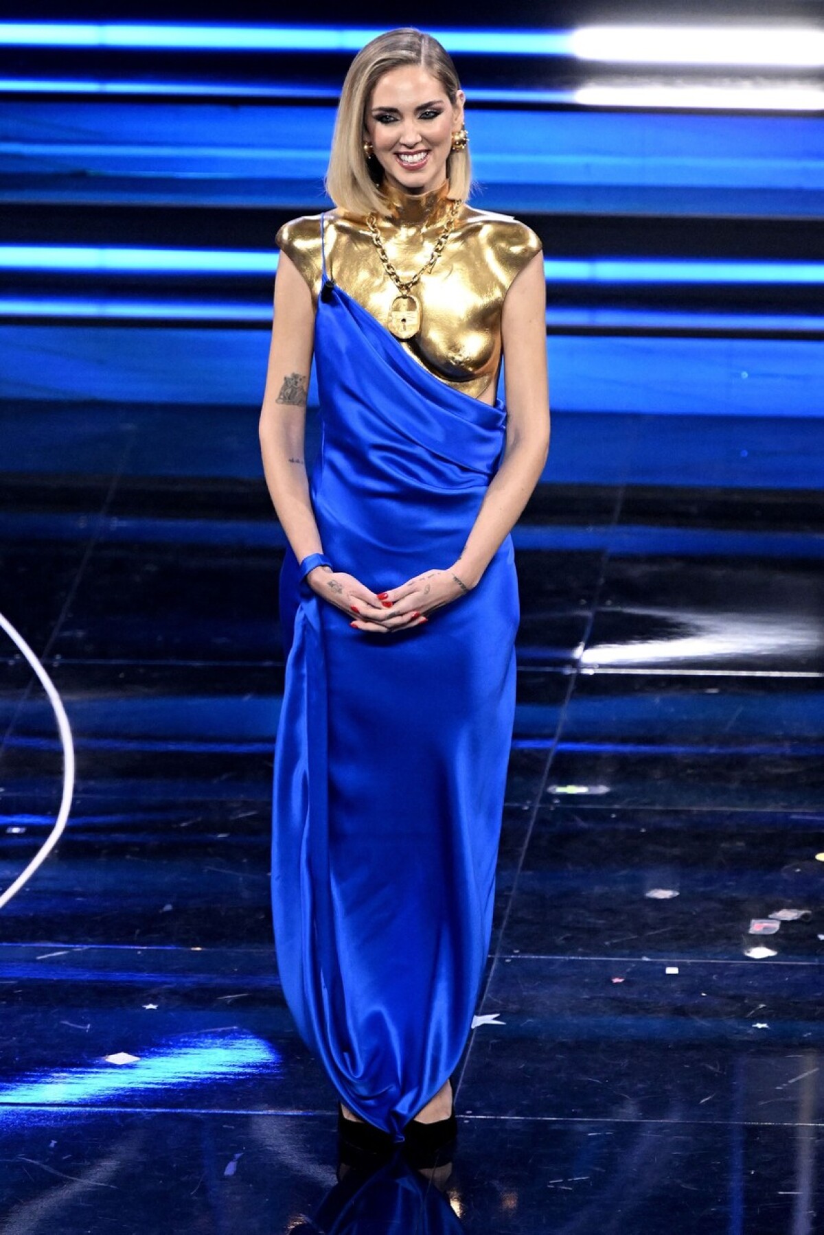 Chiara Ferragni v kreácii Schiaparelli