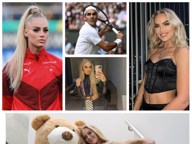 Roger Federer a Alisha Lehmannová