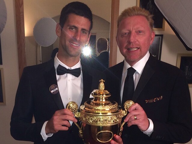Novak Djokovič a Boris Becker