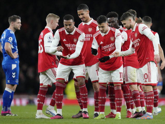 Anglicko Futbal liga Arsenal Everton
