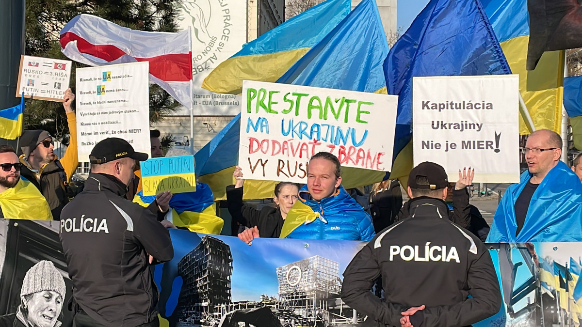 protest prezidentský palác ukrajina