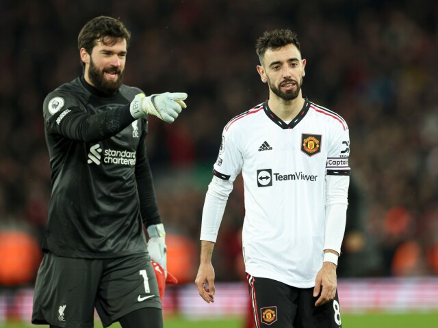 Bruno Fernandes Allison Manchester United Liverpool