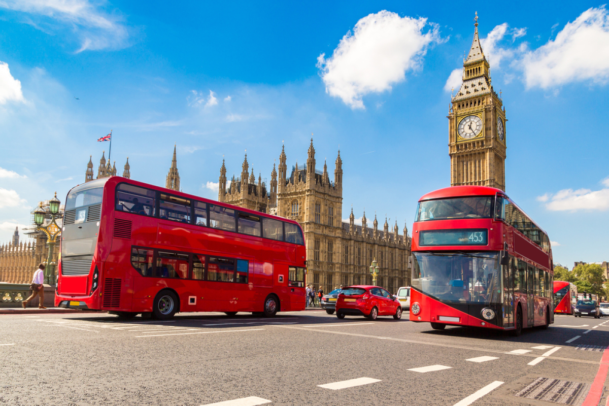 NEPOUZ, Londýn, Veľká Británia, Big Ben, double decker