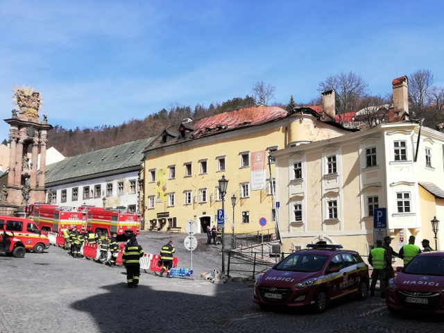 Banská Štiavnica, centrum, po požiari