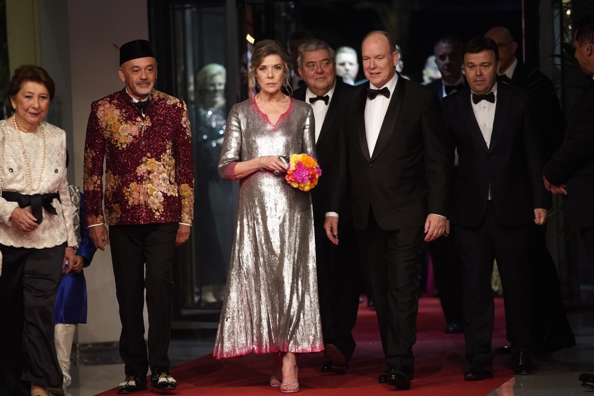 Christian Louboutin, monacká princezná Caroline of Hanover, monacký knieža Albert II a Stephane Valeri
