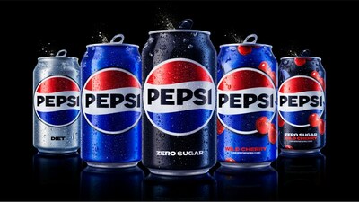 Nové logo na plechovkách Pepsi.