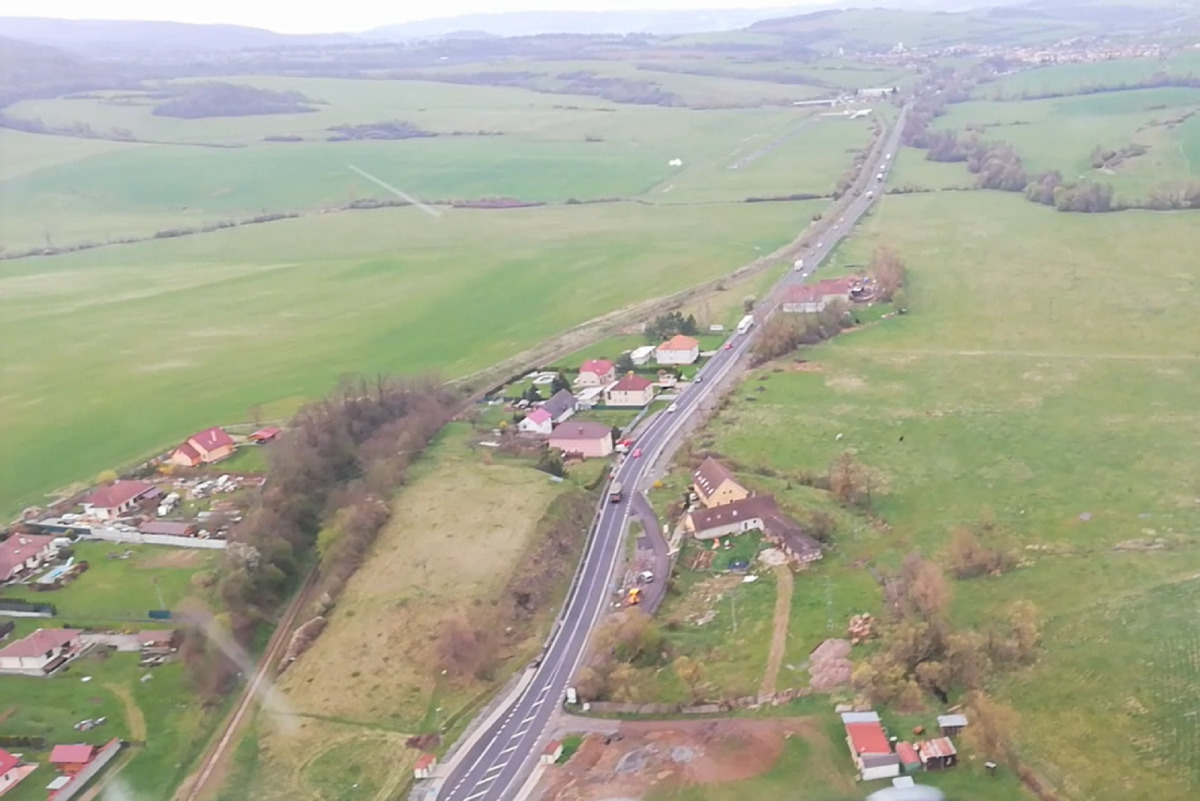 lietajúce auto, Dobrá Niva, pohľad zhora