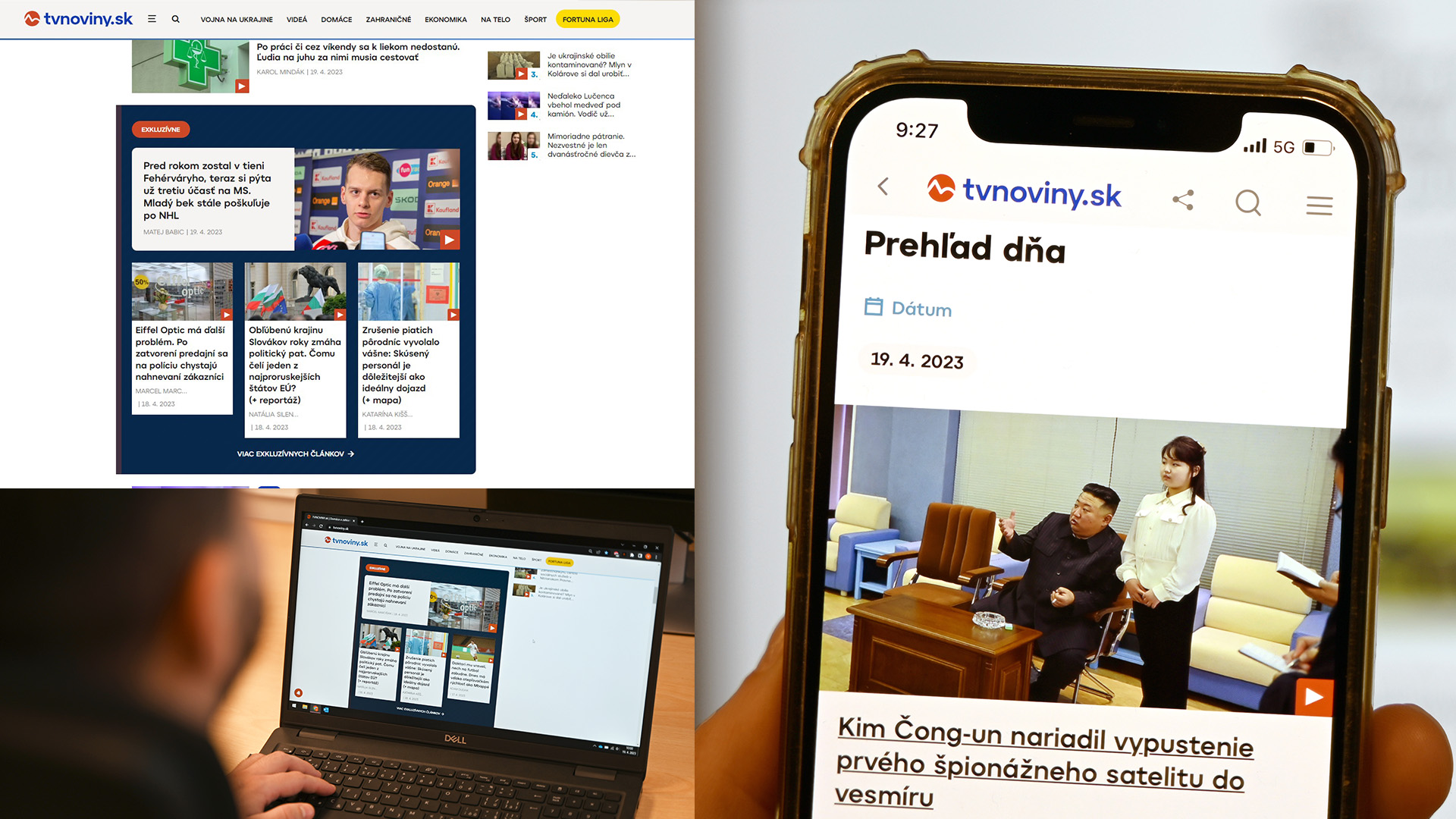 Nová podoba spravodajského portálu tvnoviny.sk, ktorú televízia Markíza spustila.