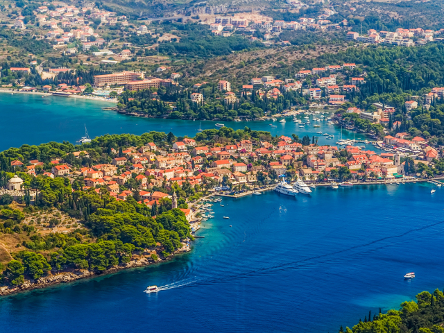 Cavtat, Chorvátsko, záliv, dovolenka, more, cestovanie
