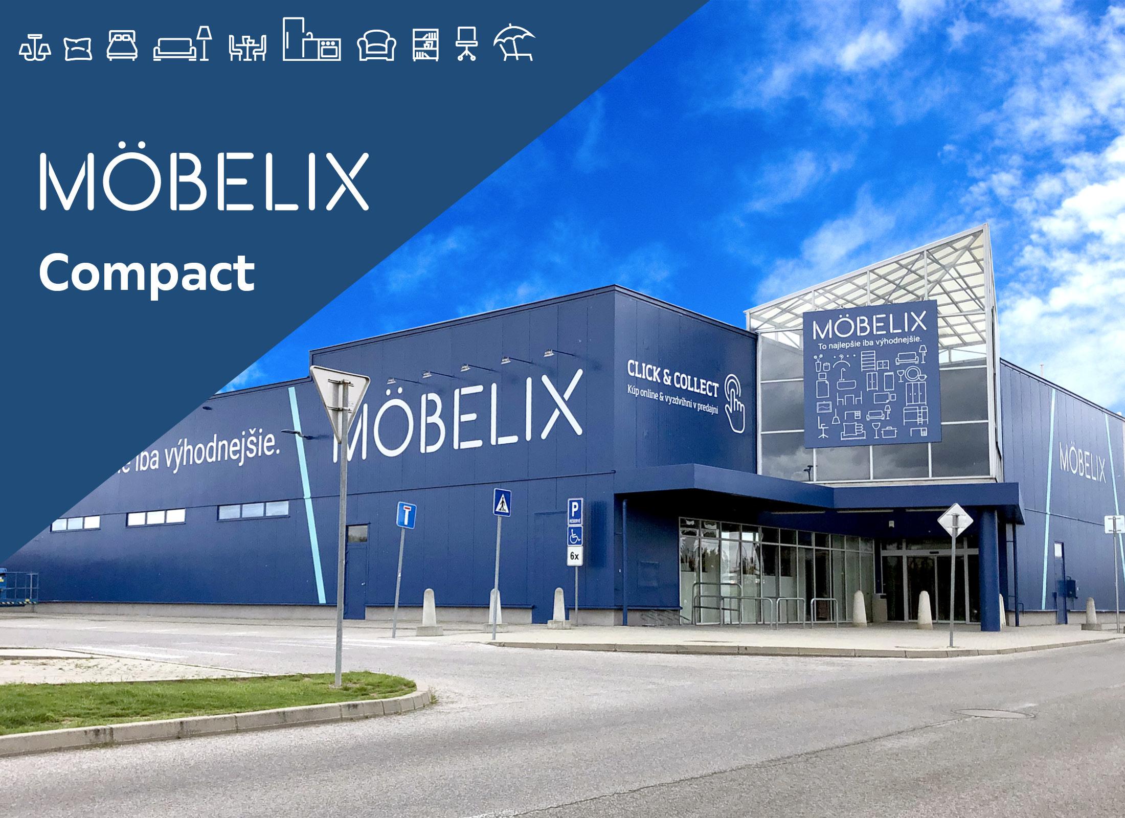 Predajňa Möbelix Compact v Leviciach.