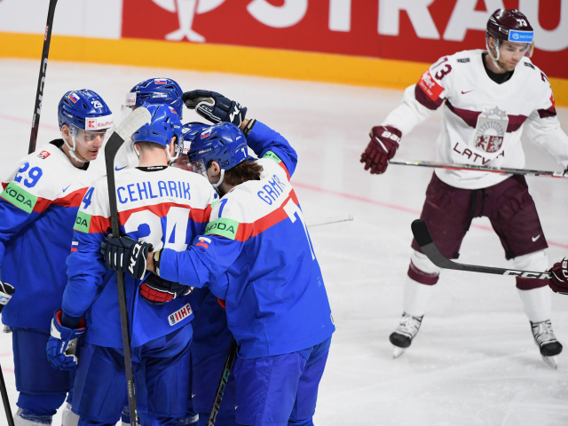 Lotyšsko MS2023 Hokej B Slovensko Lotyšsko