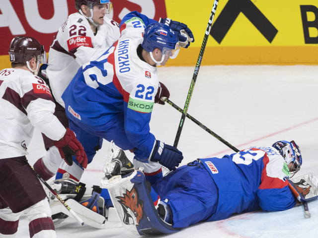 Lotyšsko MS2023 Hokej B Slovensko Lotyšsko