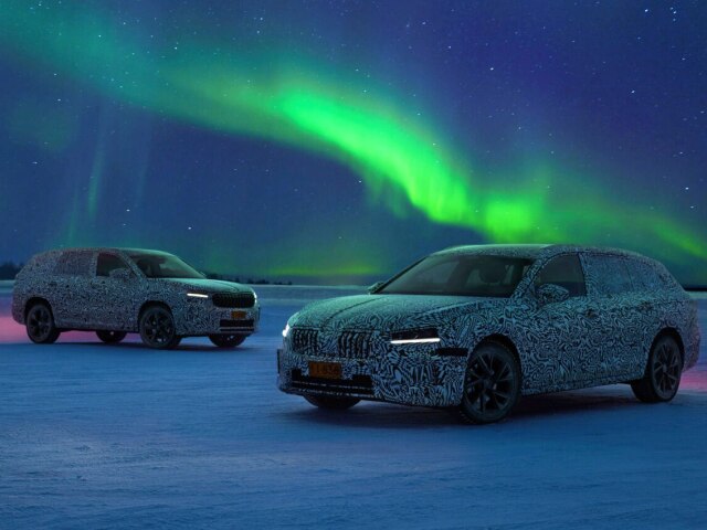 Škoda Kodiaq a Superb - zimné testy 2023
