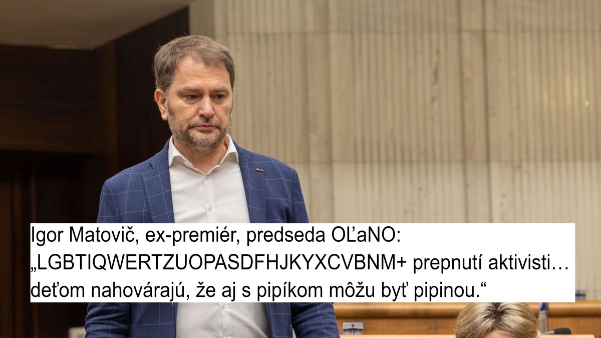 Homofób roka 2023, Igor Matovič