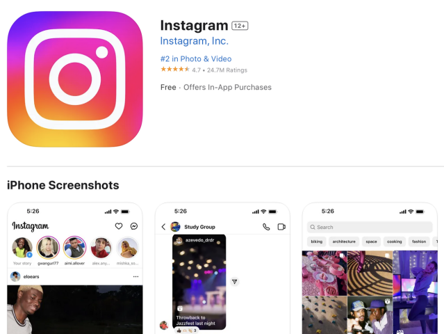 Instagram, sociálna sieť,