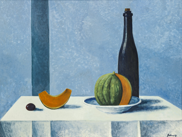 Guderna Zatisie s melonom 100x75 1963  tempera  karton