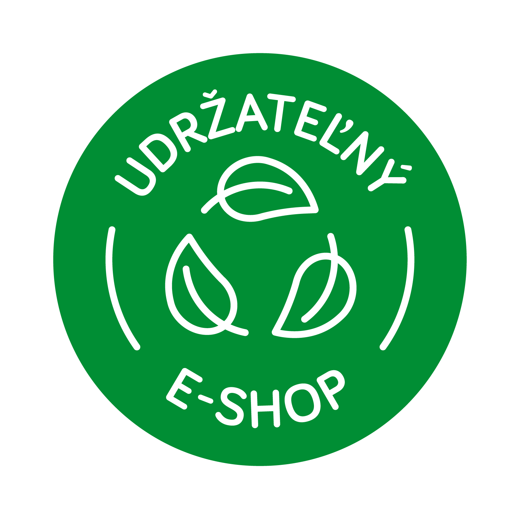 Ikona „Udržateľný e-shop“.