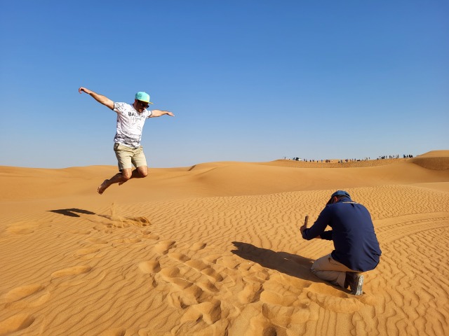 púšť, moment, výskok, Dubaj