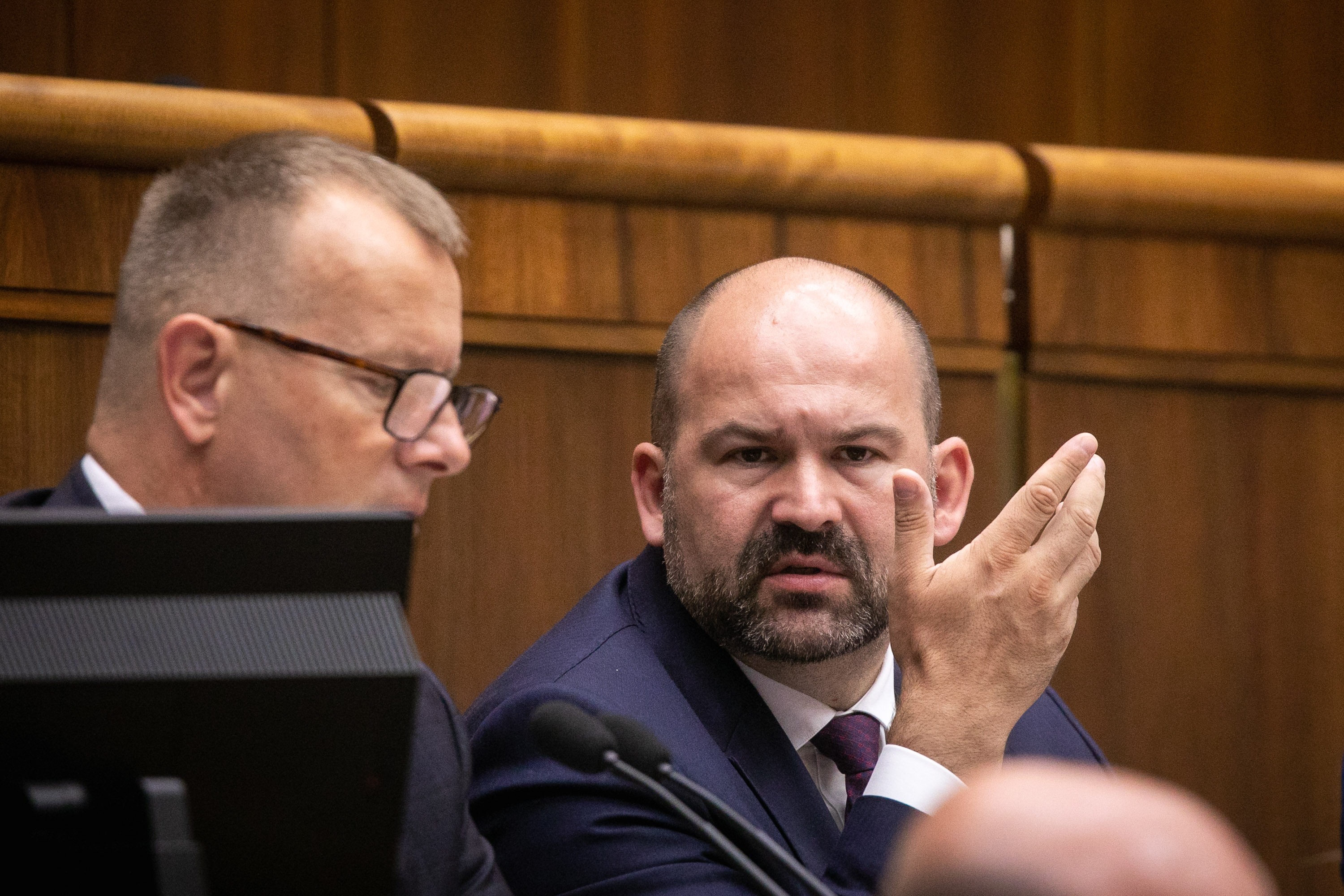 Predseda Národnej rady SR Boris Kollár a podpredseda parlamentu Peter Pčolinský