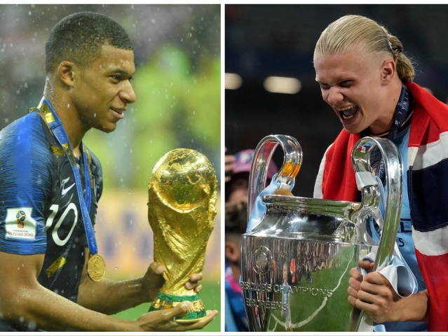 Kylian Mbappé a Erling Haaland