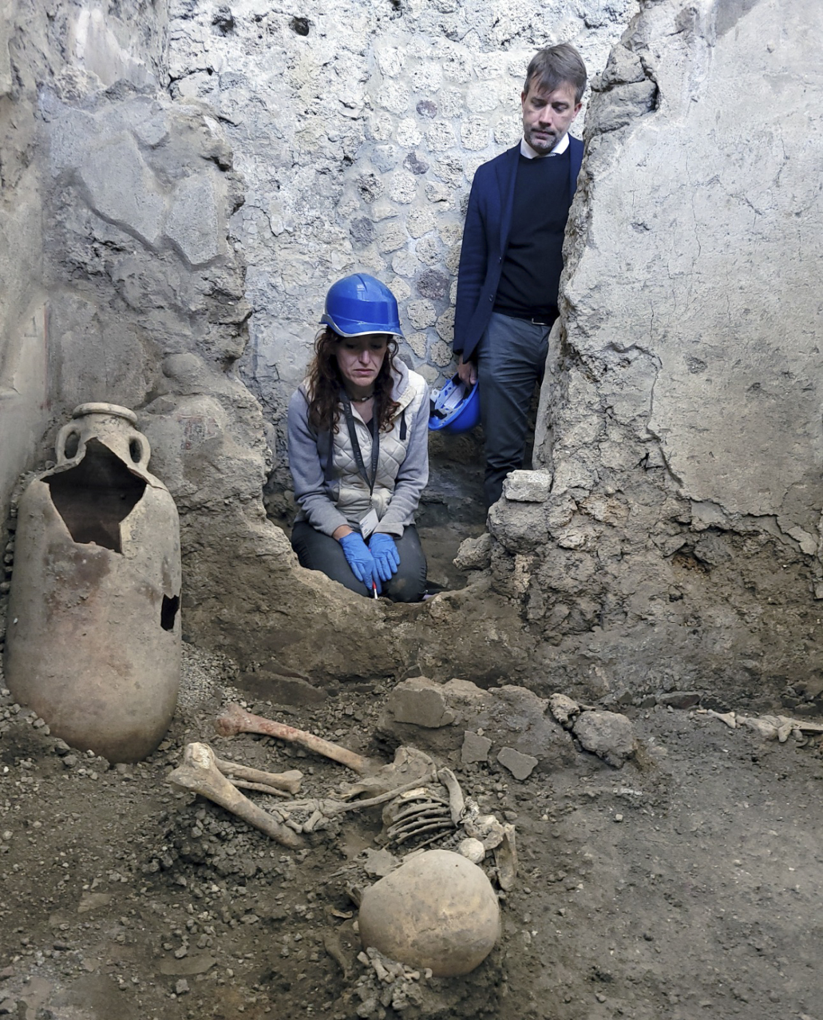 Pompeje, Taliansko, vykopávky, archeológovia