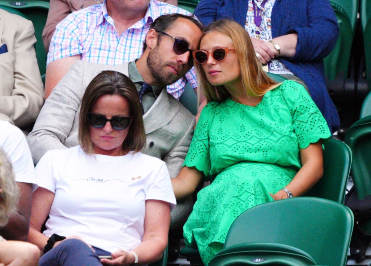 James Middleton a jeho tehotná manželka Alizee Thevenet 