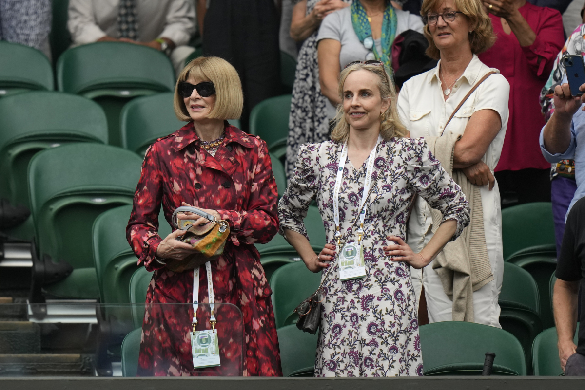 Šéfredaktorka magazínu Anna Wintour na turnaji vo Wimbledone.