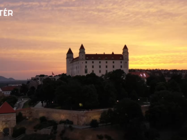 Bratislavsky hrad, západ slnka, Bratislava