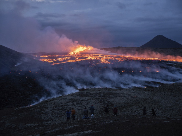 Island sopka Fagradalsfjall
