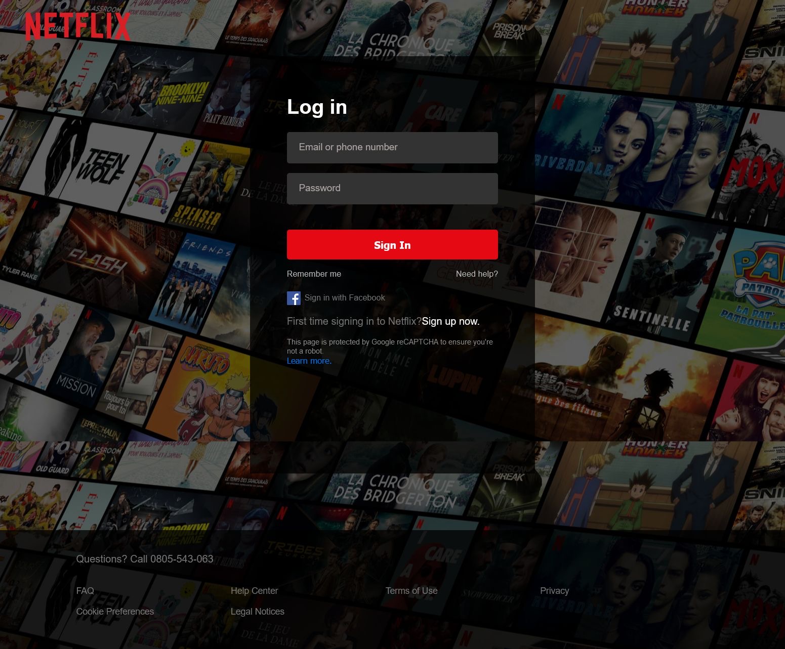 Podvodná stránka Netflixu, cez ktorú sa snažia útočníci vylákať prihlasovacie údaje svojich obetí.
